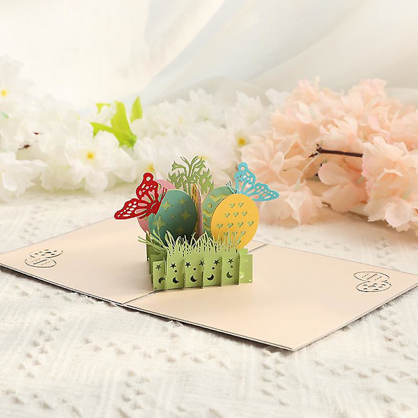 Påskkort, 3D Påskkort Pop-Up Påskkort Med Kuvert (påsk)