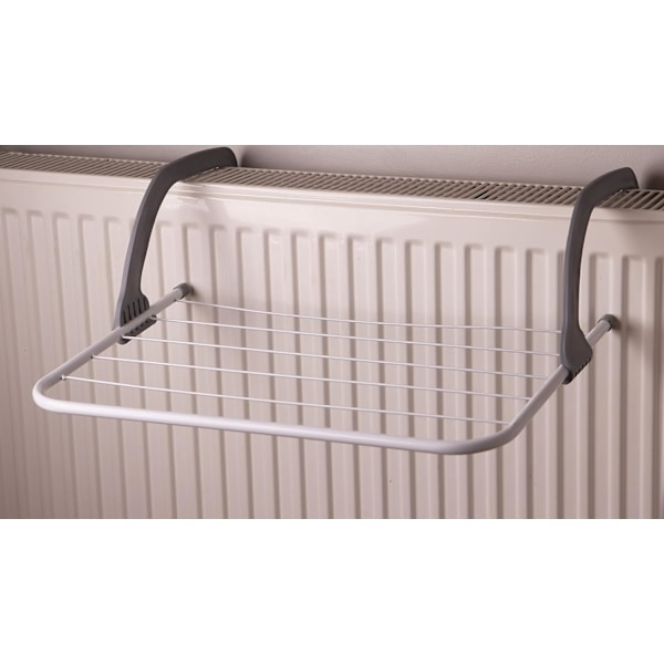 5 Bar Radiator Foldbar Radiator Håndklædeholder Tøj Tørrestativ Tørrestativ Skinne Grey