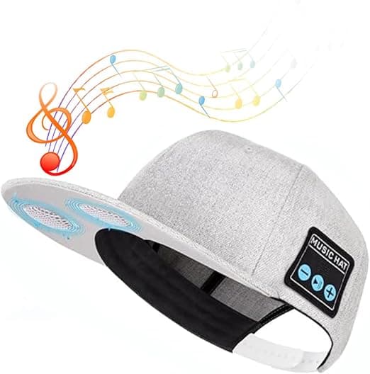 Bluetooth-hue, Bluetooth-strikket hue, Bluetooth-hue til mænd, Trendy smart hue, Baseballkasket til mænd Grey