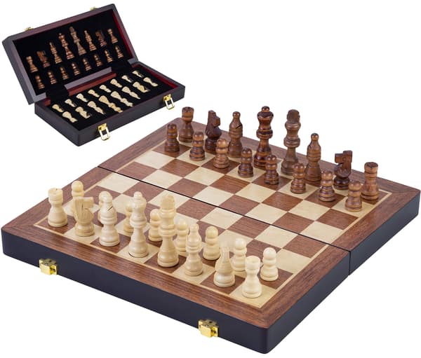 Schackspel i ask - 32 pjäser