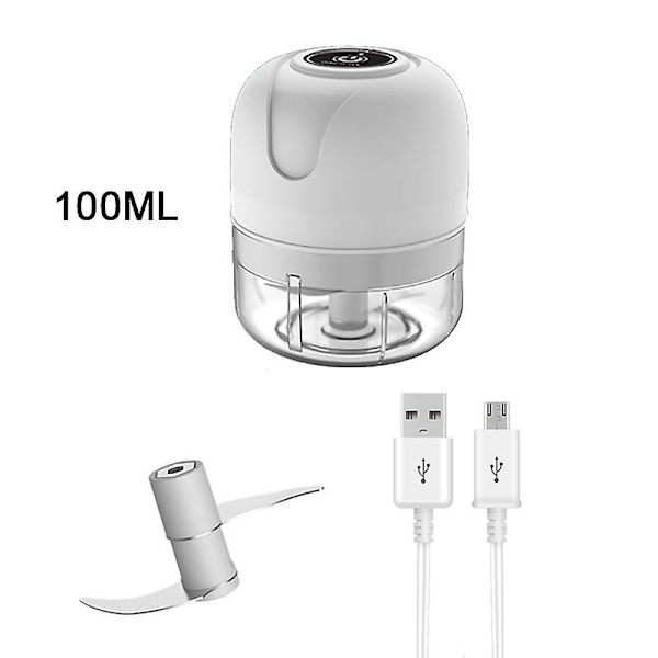 Mini elektrisk hvidløgshakker USB kødhakker hvidløgsmoser maskine robust holdbar knust ingefær grøntsagsknuser køkkenredskab