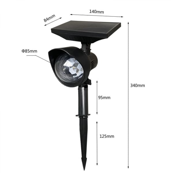 Solar Floodlight Udendørs, Farveskiftende Landskabsbelysning