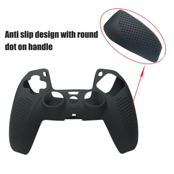 Kontrollgrepp Halkfri Silikonfodral Skyddande Skal Kompatibel med PS5 Controller Gamepad Red