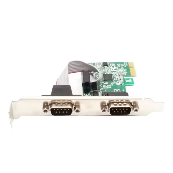 Rs232 Pci För Express Pcie Till 2 Seriell Db9 Adapterkort Rs-232 Snabb Ax99100 Chip