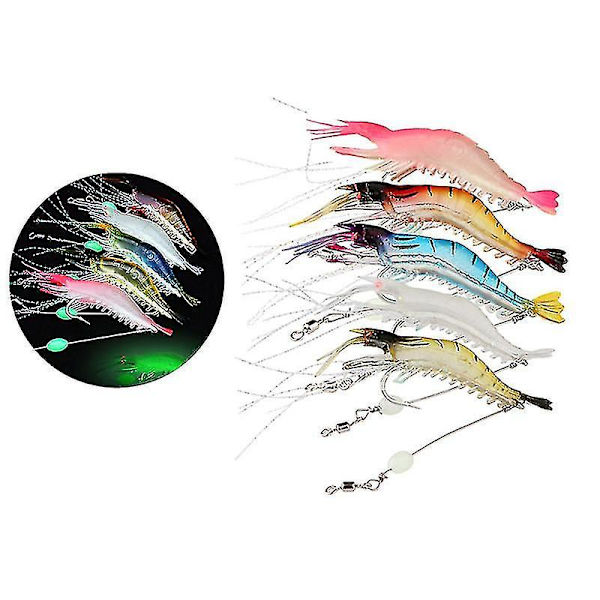 5 kpl 9 cm 6 g Katkarapujen Valaiseva LED-Syötti Koukku S Kalmari Jigging Syötti Bic Syötti