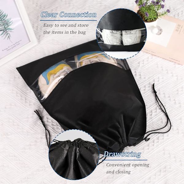 Gym Bag Kvinner, Yogamat Bag Sport Reise Bag med 2stk Sko Rom, Vanntett Sports Gym Bag for Sport Reise Fotturer (Svart) Black