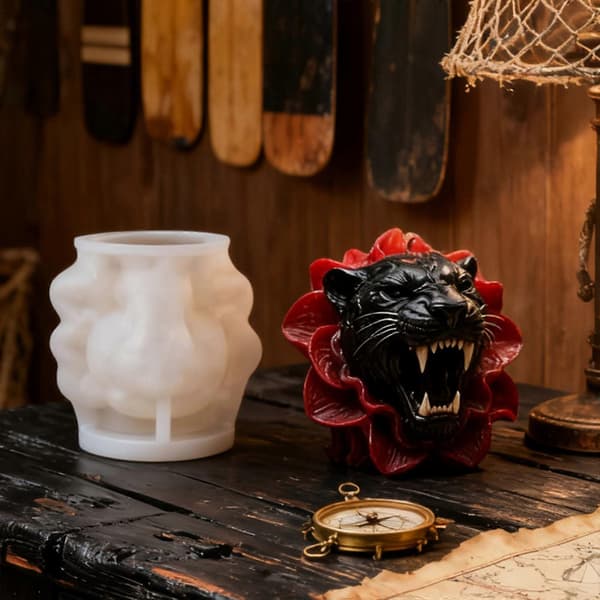 Silikone Lysform til Lysfremstilling, Leopard Epoxy Resin Støbeform til Fremstilling af Aromaterapi Lys Boligindretning