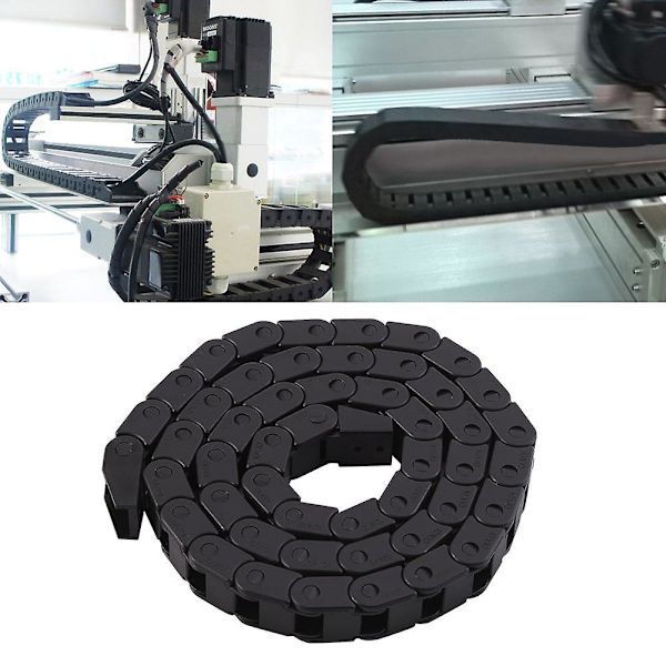 1000 Mm/40 Tommer Sort Trådholder Nylon Kabeltræk Kæde Til Printer Træk Kæde/3d Printer 10*10 Indvendig Diameter Uåbnelig Sort 1 Pakke