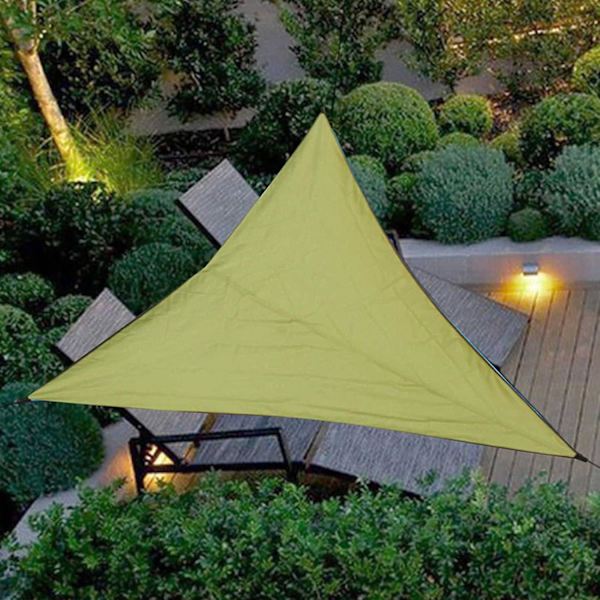 2 stk. 3x3x3m Vandafvisende Trekantet Solsejl Markise Parasol Lysegrøn