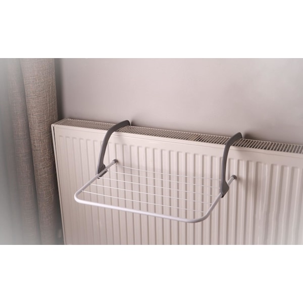 5 Bar Radiator Foldbar Radiator Håndklædeholder Tøj Tørrestativ Tørrestativ Skinne Grey