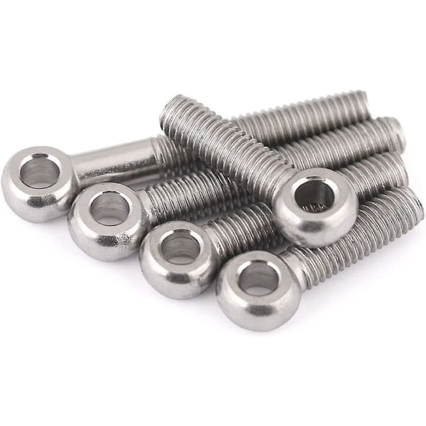 Ögonbultar, 304 Rostfritt Stål Ringar Svetsade Stängda Skruvstav Ögonbultar M555mm, 5 Stk