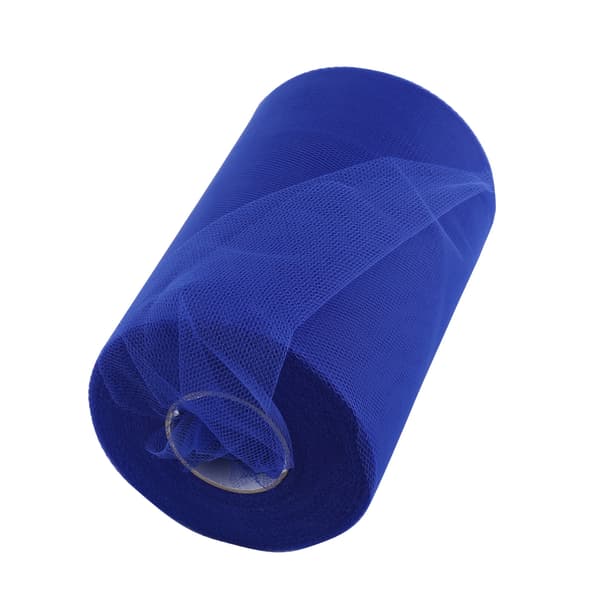 DIY Bryllupsdekorasjon Tyllrull Spole Strikket Stoff for Sying Del (Kongeblå)