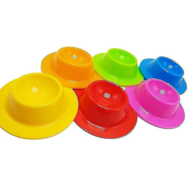 Eggkopper laget av silikon, farget, posjert, 6 stykker