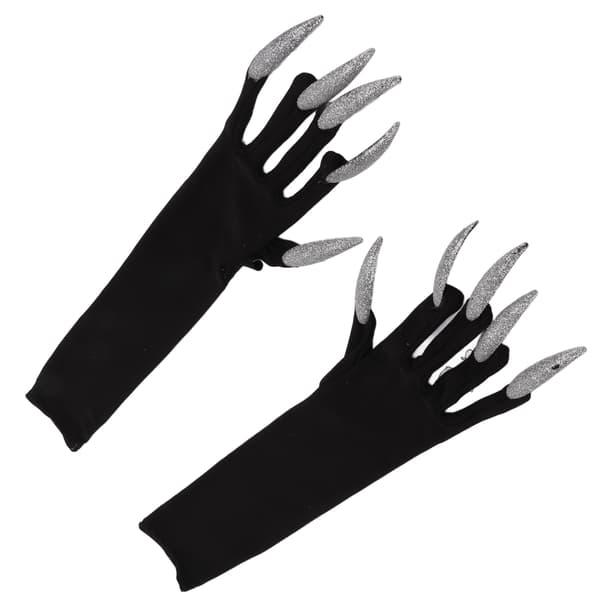 Halloweenhandsker lavet af polyester, åndbare, holdbare, vaskbare, kostumetilbehør til fest