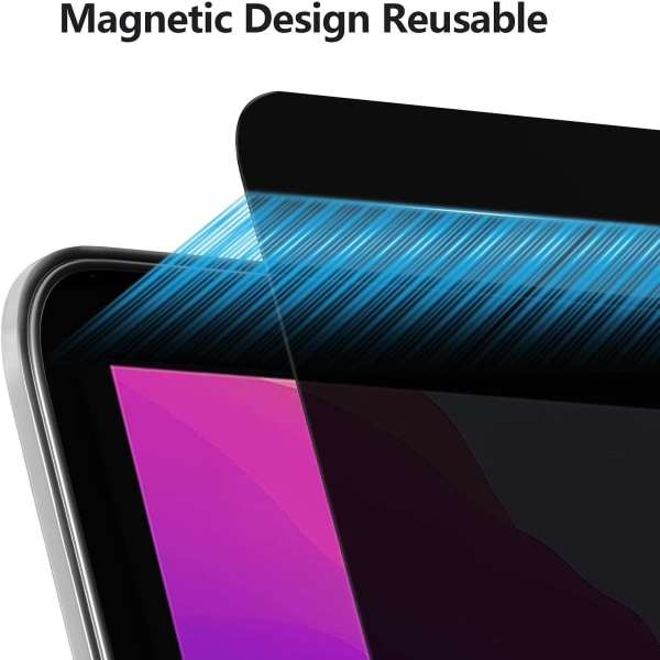 Macbook Pro 13 tum (2016-2022, M1, M2) Sekretessskärmsfilter Magnetiskt skydd Avtagbart och återanvändbart skärmskydd Anti-skrapa Enkel installation på sekunder