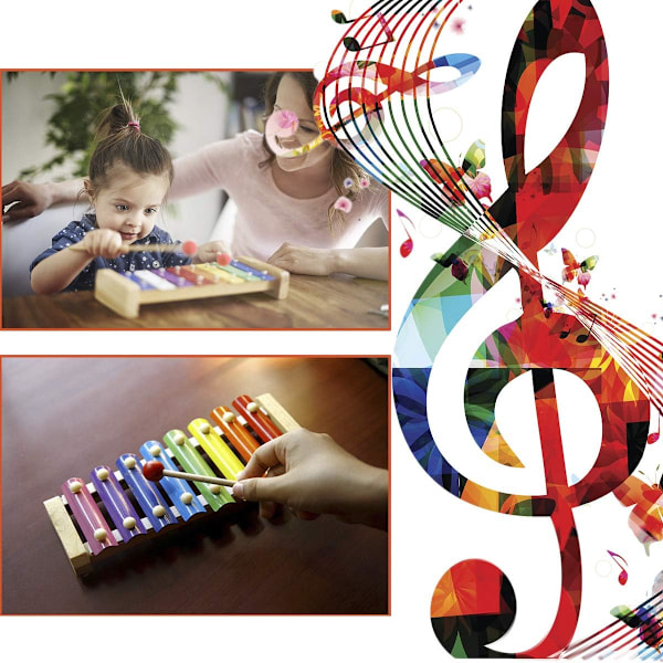 Lasten Ksylofoni, Puinen Lapsen Musiikki-instrumentti Musiikkilelut, Sateenkaari Lasten Glockenspiel Kasvattava Lasten Leikki, Lyömäsoittimet Aloitteleville Muusikoille
