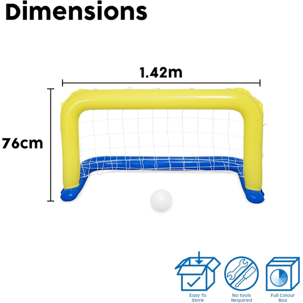 Vattenpolo-Simset | Uppblåsbara Poolspel, Pool Leksak, Uppblåsbar Lek för Barn och Vuxna Inflatable Water Polo Game