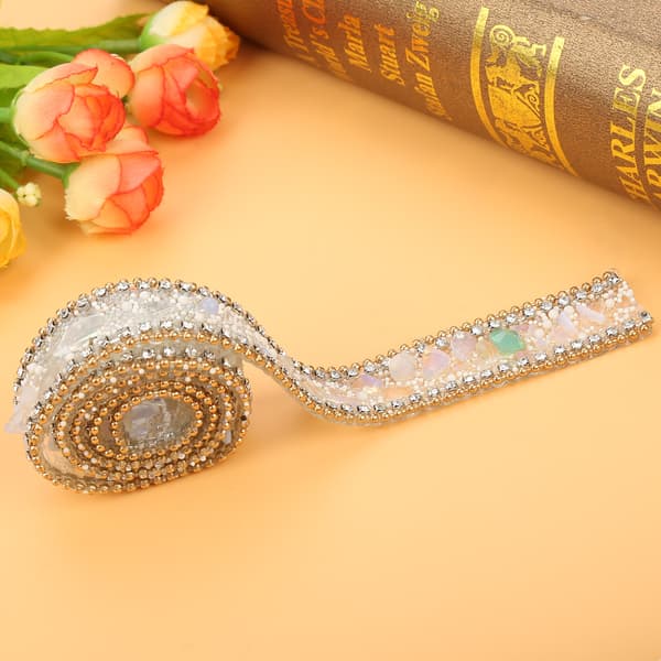 100*2cm Rhinestone Bånd Glitrende Små Diamant Wrap Rull Dekorasjon (#01)