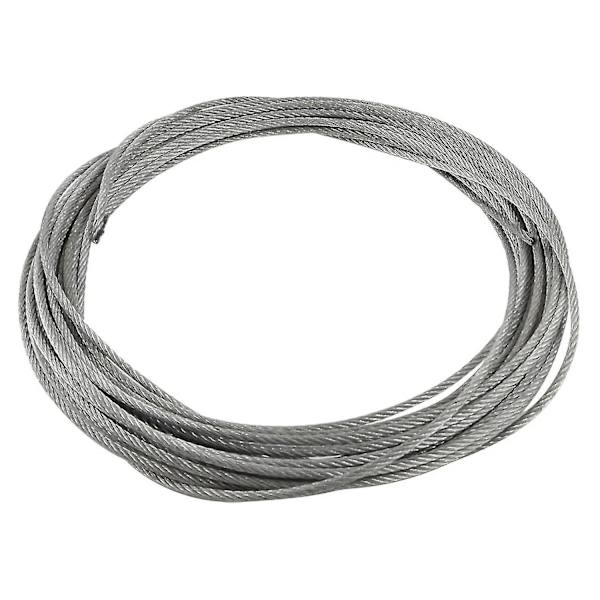 11 stk. Rustfrit Stål Wire Rope Klemmer + Kabel: 10 stk. 3mm Duplex Klips Wire Kabel Rope Greb Klemmer