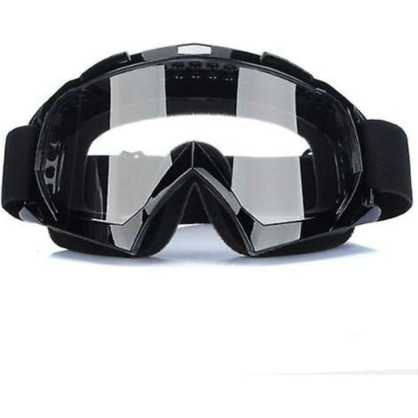 Anti-uv Fog, Transparent Clear Glasses For Moto Cross Goggle-black