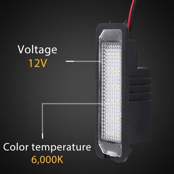 2 x 12V LED nummerpladelys til Golf 4, 5, 6 og 7