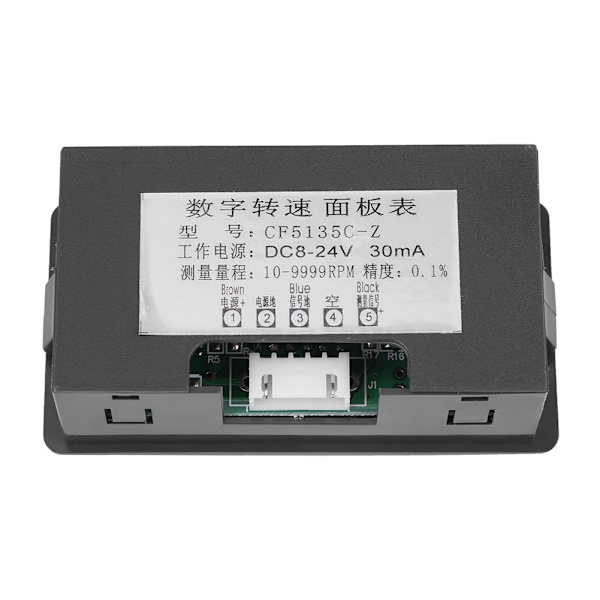 4-siffrig Digital LED-display Varvtalmätare RPM Hastighetsmätare Panel Induktiv Hall-effektsensor NPN Närhetssensor Röd/Blå (Blå)