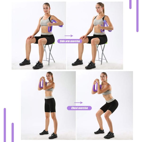Lårtrainer för Inre Lår, Lårträningsutrustning för Hemmagym Yoga Sport Viktminskning 1 st purple