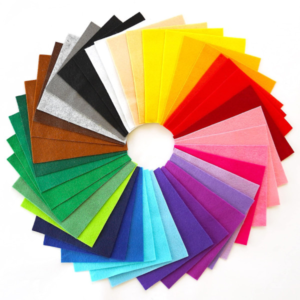 Huopakangaslakanat Tee itse askartelu erilaisia ​​värejä 40kpl neliöitä (15*15cm)