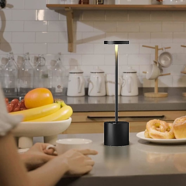 Sladdlös Uppladdningsbar Batteridriven Matbordslampa 6000 Mah Led Skrivbordslampor 13,5 Tum 3-nivå Ljusfärg Justerbar Dimbar Ljusstyrka För
