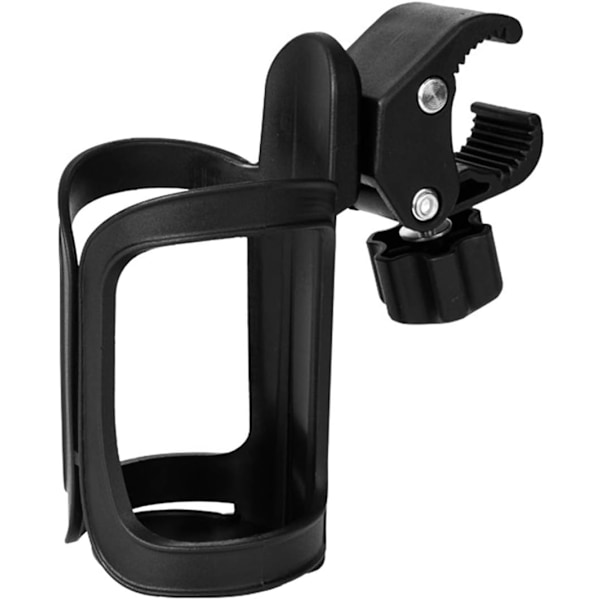 Sykkelflaskeholder, Svart Sykkelkoppholder 360 Graders Rotasjon Sykkelvannflaskebur; passer sykler, terrengsykler, barnevogner og rullestoler Black