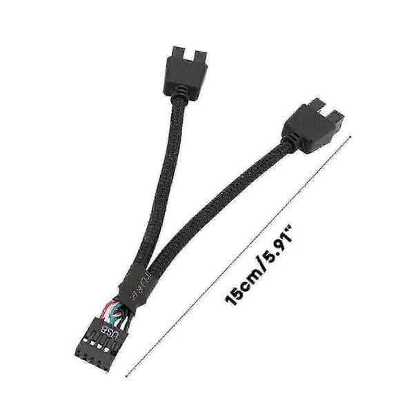 2025 Hovedkort USB 2.0 9-pins Header 1 til 2 Forlengelseshub Splitter Adapter Omformer Js