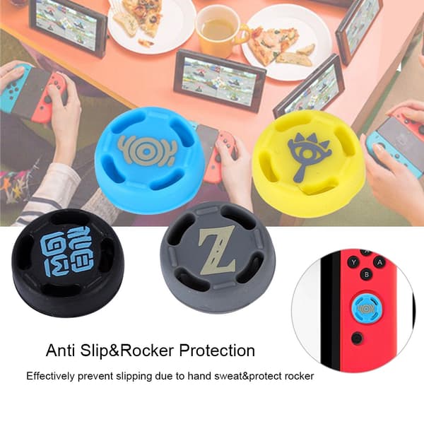 Sklisikker silikon erstatnings-joystick tommelgrep for Nintendo Switch/PS3/PS4