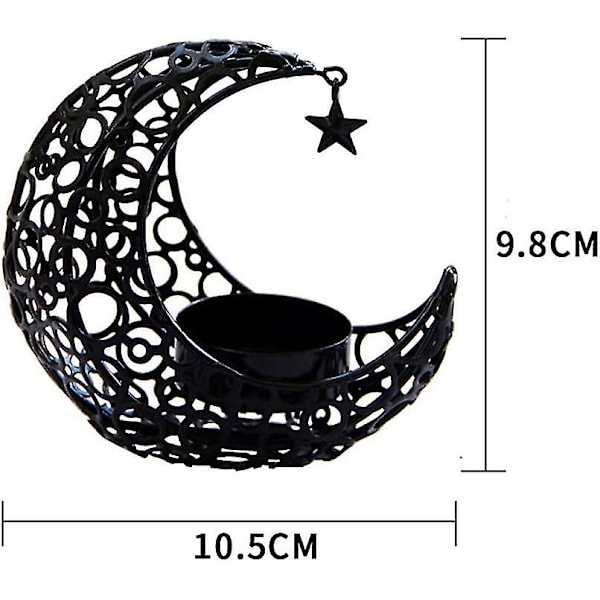 Metallisk Måne Tealight Ljusstake Stativ Dekorativ Tealight Ljusstake Te Ljusbricka För Hem /trädgård /bröllop