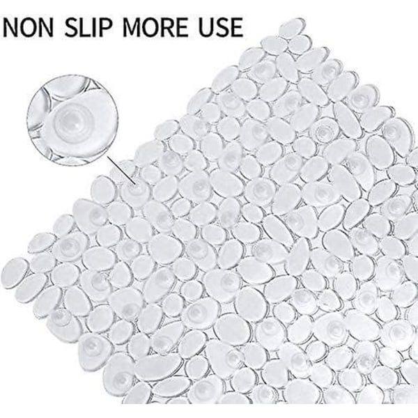 Bath Mat Non-slip, Mildew Resistant, Extra Long, Antibacterial, Bpa, Latex Phthalate Free, Machine Washable, And Suction Cups Bath Mat (88cm*40cm, Tra