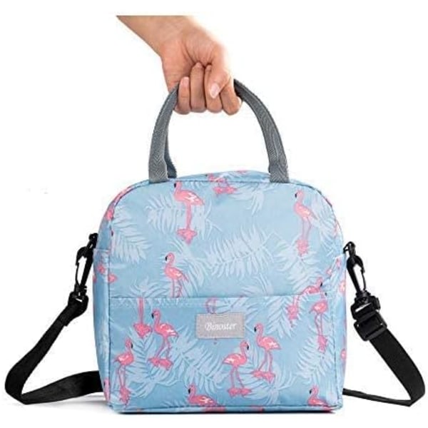 Lunch Bag Tote Bag för kvinnor Bred Öppen Isolerad Kylväska Vattentät Termisk Läckagesäker Lunch Organizer För Män Flickor Utomhus Picknick Arbete Big Flamingo