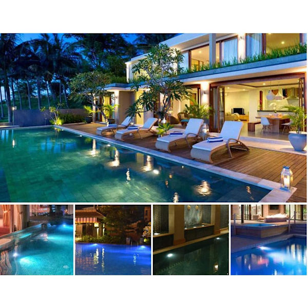 10W RGB LED Undervandslys Dykkerlampe med Fjernbetjening 16 Farver 4 Lyseffekter IP65 Vandafvisende Design til Pool Akvarium Springvand Hall Uk Plug Silver