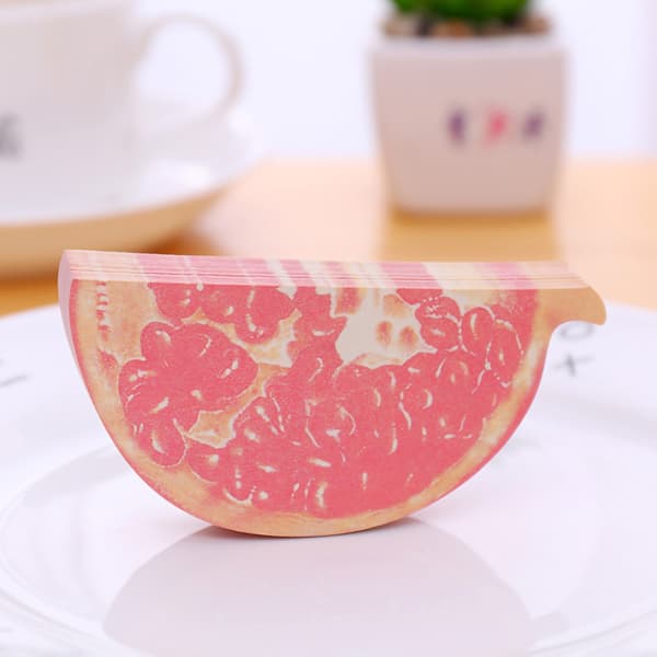 Frugtformede sticky notes søde frugtformer ca. 150 ark lyse farver søde sticky notes Postit notes til studerende granatæble