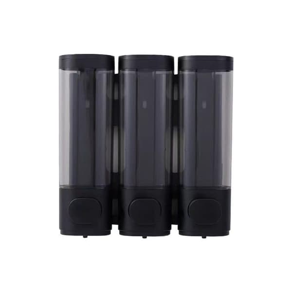 Sæbedispenser Vægmonteret – 3-rums brusedispenser 300ml x3, til shampoo & sæbe Gold