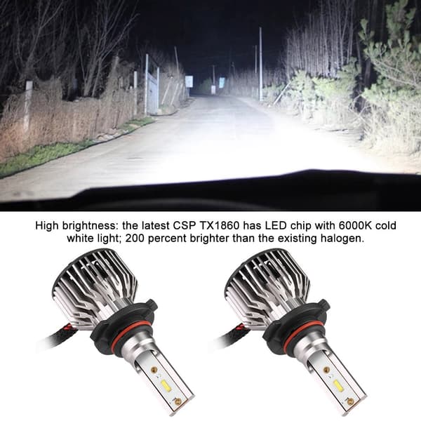 LED Bilfrontlys 6000K Frontlys Billampe Biltilbehør Vanntett IP68