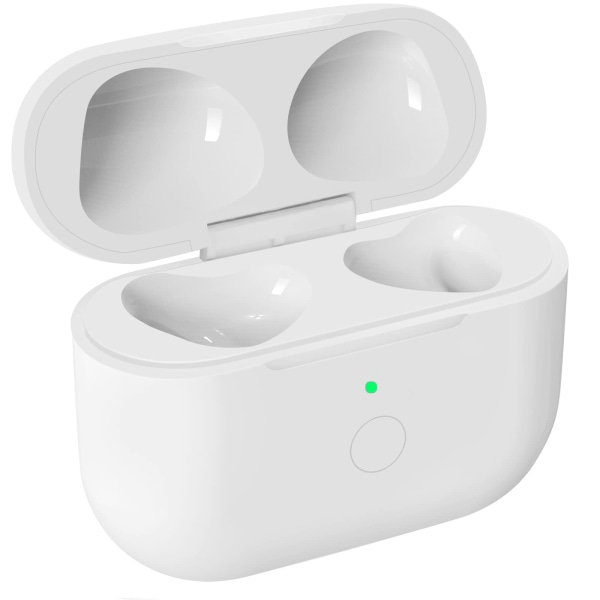 Trådløst Ladeetui Udskiftning Kompatibel med AirPods 3. Generation Ladeetui med Hurtig Opladning og Bluetooth Parrings Synkroniseringsknap (Hvid)