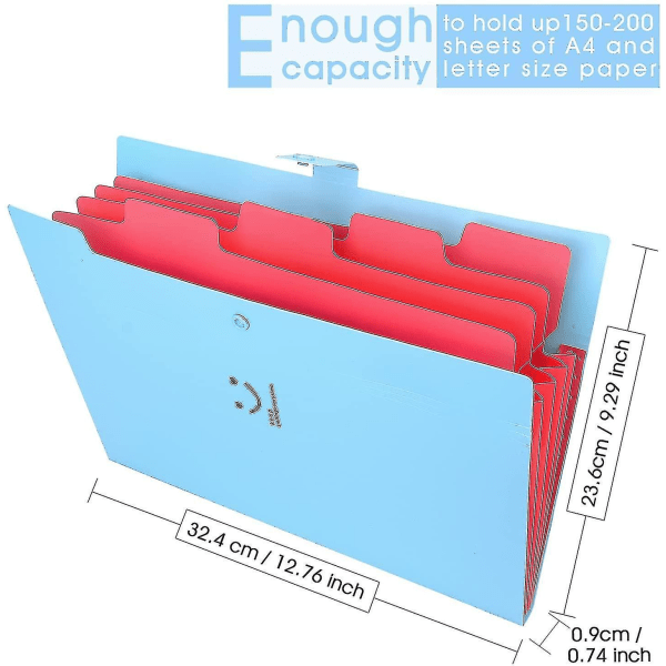 Laajenevat tiedostokansiot Taskut Kirjain Koko/a4 Paperi Harmonikka Asiakirjan Järjestäjä Kouluun Toimistoon, 2 Pakkausta