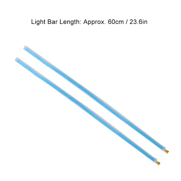 1 par 60 cm LED kjørelys guide stripebar hvit gul lysfarge