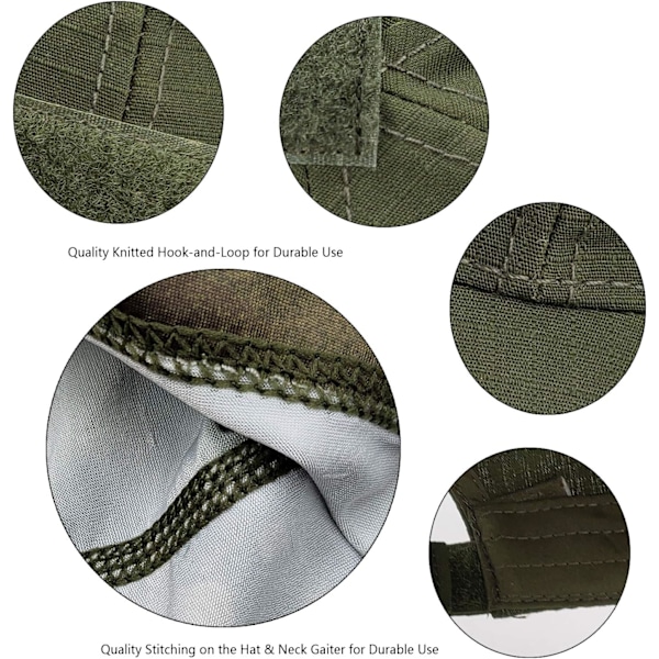 Camo Hatte til Mænd med Kølende Halsgaiter Baseball Caps Ansigtshalstørklæde Maske Hær Taktisk Militær Hat Halsrør Snoods til Løb Jagt Lejr Desert Pythons One Size