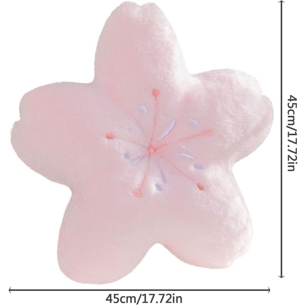 Söpö Sakura-pehmotyyny Cherry Blossom Decor -tyynytyyny kodin vuodesohvahuoneeseen lastenhuoneen sisustukseen (vaaleanpunainen pehmotyyny)