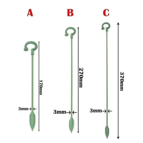 Växtstöd Blomsterpinnar Krukväxtstöd för växter och blommor, 10-pack 27cm