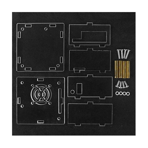 Akrylhus for Orange Pi R1 Plus uten kjølevifte for Orange Pi utviklingskort