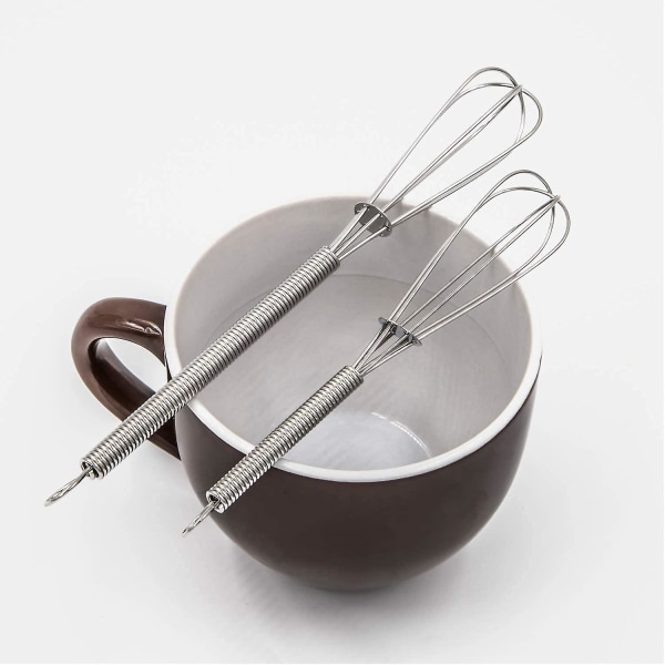 4-pakke Mini Wire Kjøkken Egg Beater Liten Egg Beater Saus Saus Mini Egg Beater Sølv