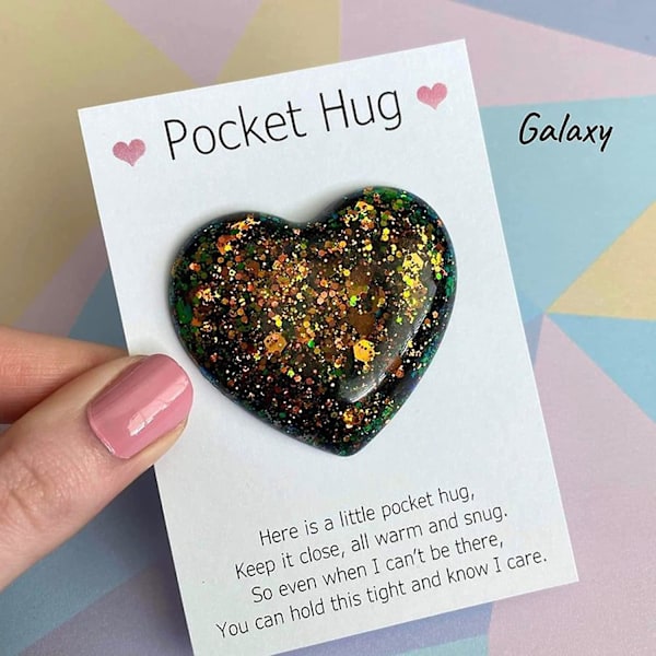 Taskuhug Heart Mini - söpö taskuhug-koriste, käsintehty pieni sydän taskuhug