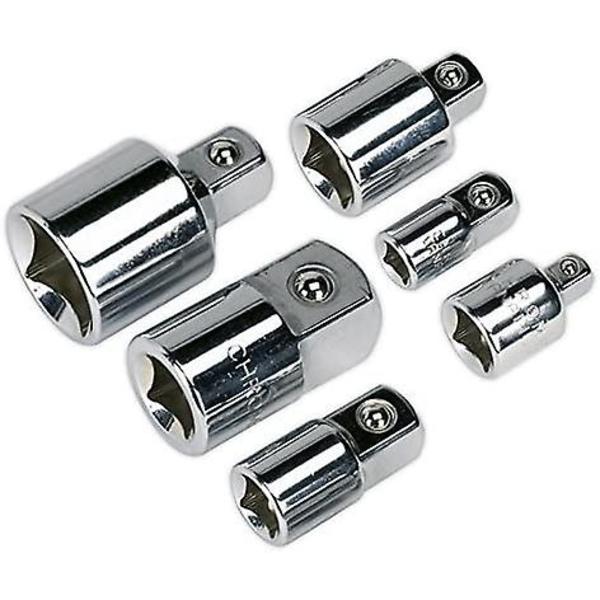 Iskuavaikutteinen hylsyadapterisarja - 6 pelkistysadapteria hylsynmuuntimille 1/4\", 3/8\", 1/2\", 3/4\"