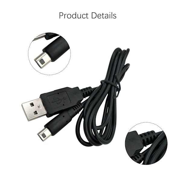 2 Stycken 3DS Laddare 1.2M Laddningskabel USB Laddningskabel för Nintendo DSI/3DS/3DS XL/NEW 3DS/NEW 3DS XL/New 2DS XL/New 2DS/2DS XL/2DS/Dsi XL
